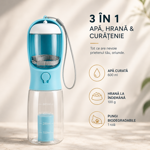 Sticlă Portabilă Apă pentru Câini