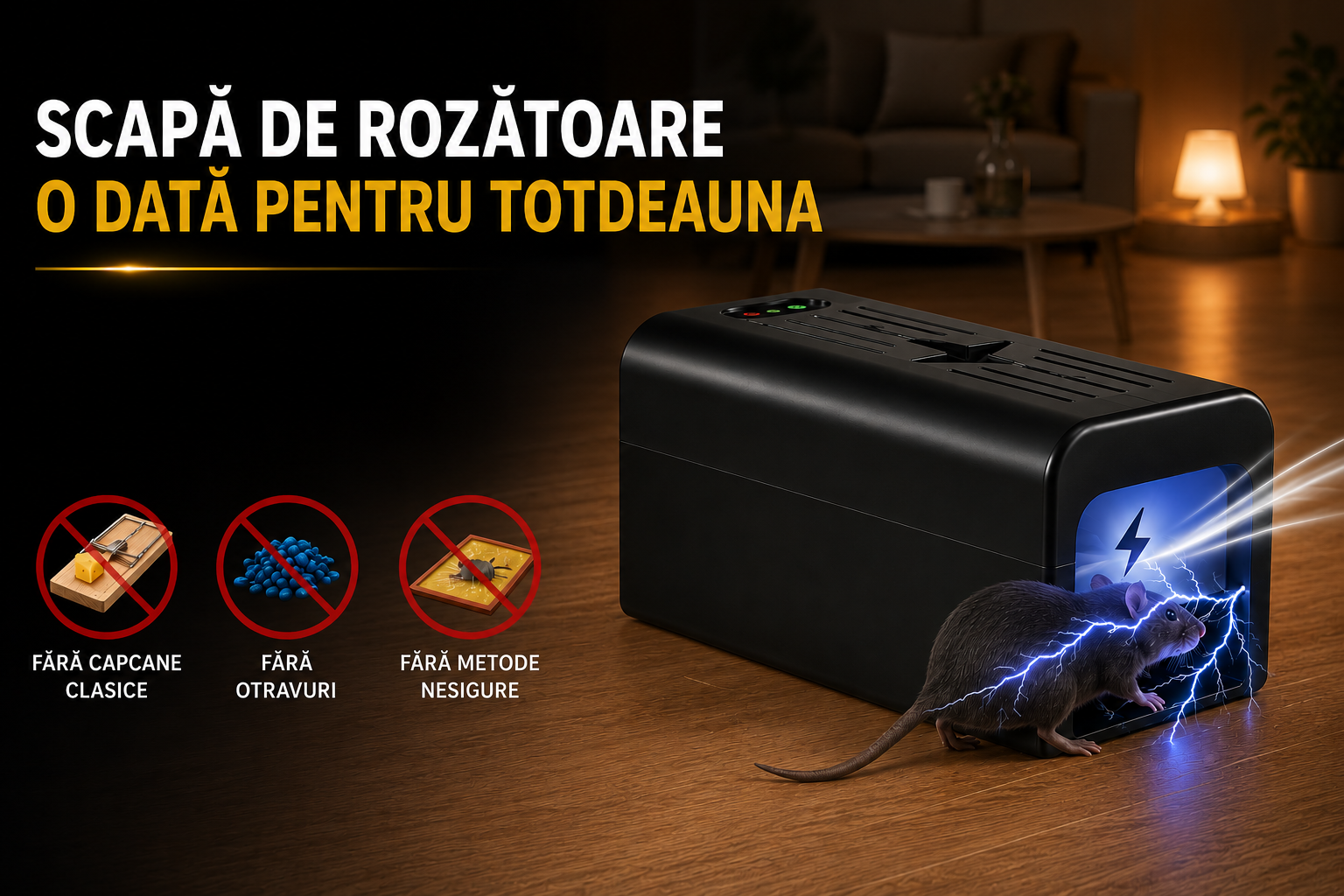 Capcana electrică pentru rozătoare