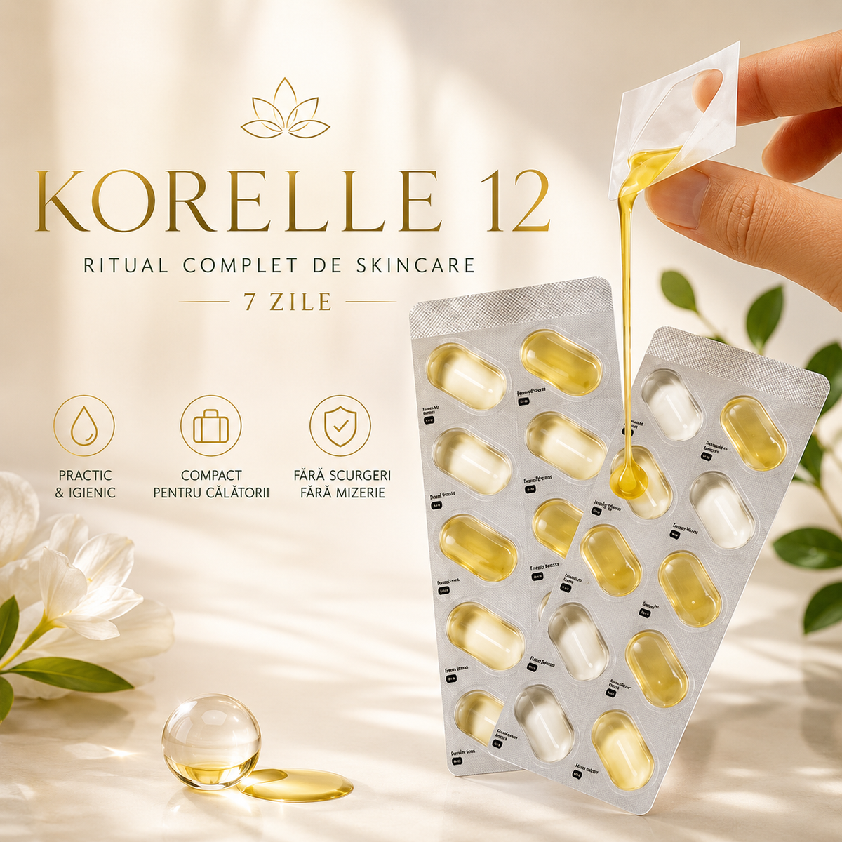 KORELLE 12 — Rutina ta completă de skincare.