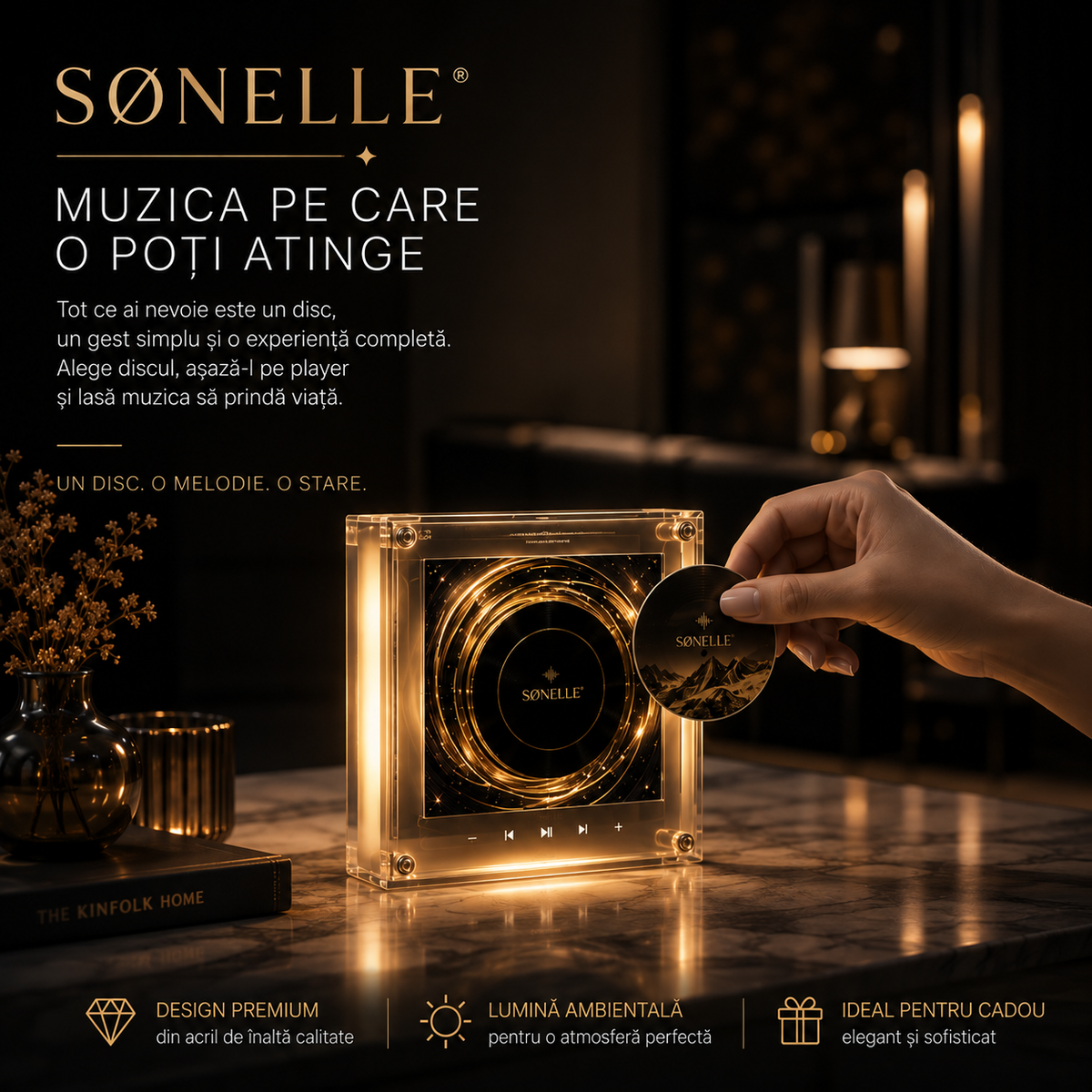 SØNELLE – Casetă Muzicală Magnetică cu Lumină Ambientală