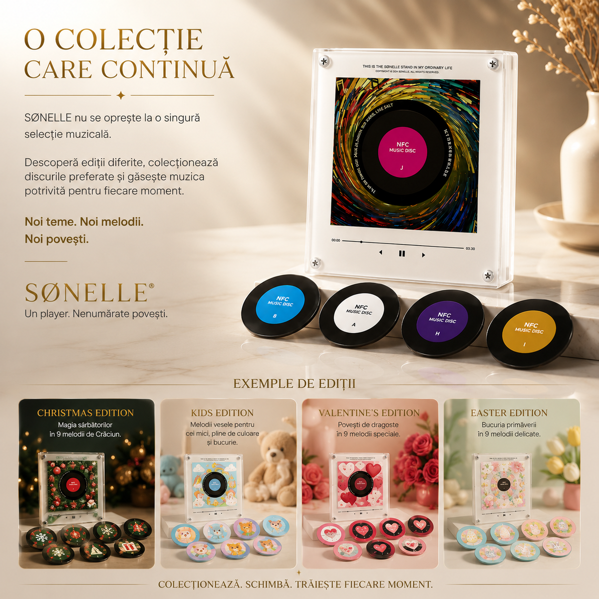 SØNELLE – Casetă Muzicală Magnetică cu Lumină Ambientală